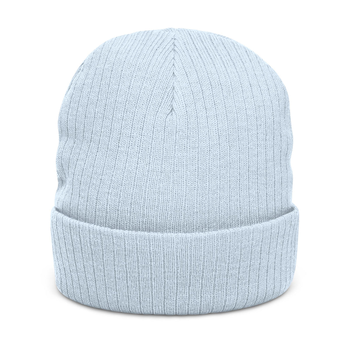DMAF Embroidered Ribbed Beanie – Bold Black Knit Winter Hat