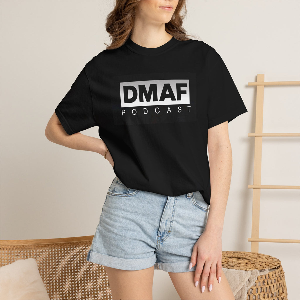 DMAF Podcast T-shirt | Black Box Logo